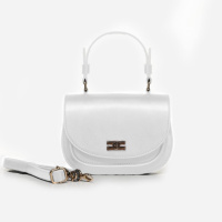 БІЛИЙ — елегантний, фабричний клатч високої якості українського виробництва, під клапаном (Луцьк, 854)