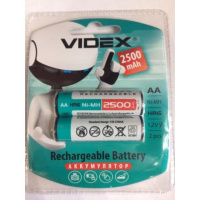 Акумулятор VIDEX Rechargeable R-6 2500mAh 1.2V(HR6, size AA, NiMN)