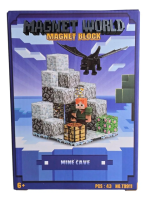 Магнітний Конструктор Майнкрафт: Шахта і Печера Ігровий Набір із Драконом (43 деталі)