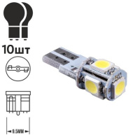 Лампа PULSO/габаритна/LED T10/5SMD-5050/12v/0.5w/60lm White (LP-136166)