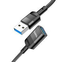 Кабель Hoco U107 удлинитель USB to USB (F) 1.2m black