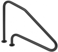 Поручень Flexinox 87188143 для римських сходів FX-01 Nero (1255 мм, фланець, AISI-316L)