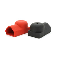Набір захисних ковпачків червоний+чорний для АКБ під болт, ціна за пару 44mm*25mm*20mm
