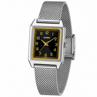 Жіночий годинник Casio LTP-B150M-1B у класичному стилі з чорним циферблатом та сталевим браслетом