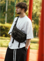 Велика чоловіча поясна сумка бананка