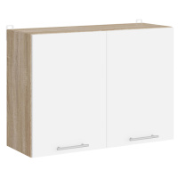 Кухонный модуль верхний Эверест Эко 800 дуб сонома/нимфея альба (белый) 80х30х58 см (DTM-071005)