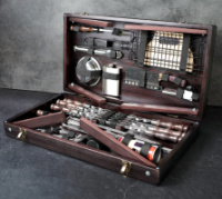 Набір шампурів та інструментів для приготування їжі на природі «Форсеті» в дерев’яному кейсі