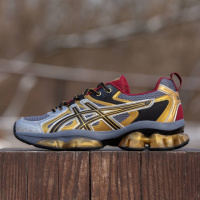 Демісезонні кросівки Asics колір червоний/жовтий/сірий