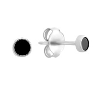 Серебряные серьги CatalogSilver с натуральным ониксом (2153290)