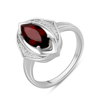 Серебряное кольцо CatalogSilver с натуральным гранатом 1.403ct, вес изделия 3,8 гр (2095538) 17.5 размер