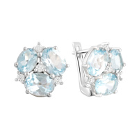 Серебряные серьги CatalogSilver с натуральным топазом 8.154ct (2049715)