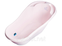 Ванна дитяча зі зливом Bunny 92 см powder pink