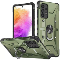 Ударостійкий чохол Pathfinder Ring для Samsung Galaxy A52 4G / A52 5G, Зелений / Army Green - купити в SmartEra.ua