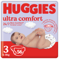 Подгузники Huggies Ultra Comfort 3 (5-9 кг) Jumbo 56 шт (5029053567570)