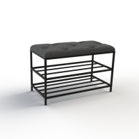 Банкетка для обуви Женева-1 70см велюр серый 7-0-9005