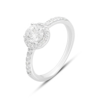 Серебряное кольцо CatalogSilver с фианитами, вес изделия 2,21 гр (2152446) 17 размер