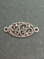 Коннектор. Размер - 2,5×1 см. Цвет - сталь. Цена указана за 1 шт