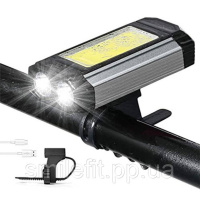 Велосипедний ліхтар 501-2XPE+COB, Фара led для велосипеда, Фара велосипедна передня, Лед фара