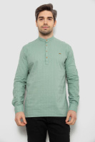 Сорочка чоловіча однотонна з принтом, колір оливковий, 186R2077