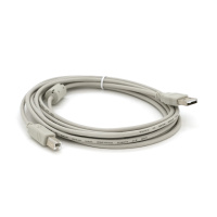 Кабель USB 2.0 AM/BM, 3.0m, 1 феррит, белый