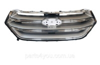 Решетка радиатора центральная Ford Edge 2015-2018 серая / хром под камеру FT4Z8200AA