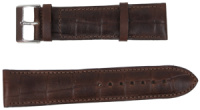 Ремінець для годинника під крокодила 24 мм Mykhail Ikhtyar коричневий