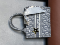 Сумка Dior шопер тканевий Medium size світло-сірий