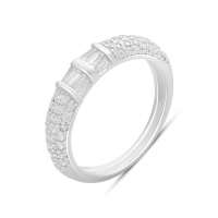 Серебряное кольцо CatalogSilver с фианитами, вес изделия 2,57 гр (2186595) 19 размер