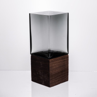 Ваза для цветов квадратная стеклянная 10×10×25 (см) декоративна ваза 1.5 (л) из толстого стекла HP-19-160-3