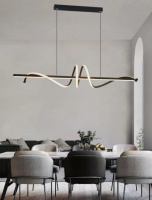 Люстра потолочная LED H24L-1000-bk-k Черный 30-110х20х100 см.