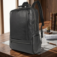 Кожаный рюкзак для ноутбука работы учебы и города Vintage 14949 Черный