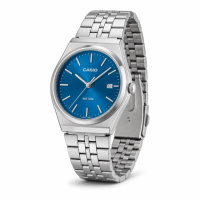 Чоловічий годинник Casio MTP-B145D-2A2 — класична модель з нержавіючої сталі та синім циферблатом