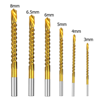 6PCS высокоскоростная сталь HSS4241 с титановым покрытием, сверла бокового сверления фрезерни. Спиральное сверло.