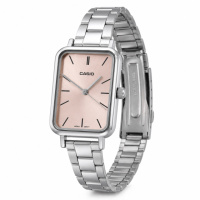 Жіночий годинник Casio LTP-V009D-4E — класична модель з рожевим циферблатом та мінеральним склом
