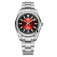 Чоловічий годинник Pagani Design PD-1764 Silver-Red з сапфіровим склом та механізмом SEIKO NH35