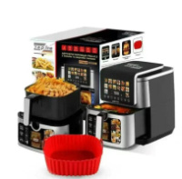 Аерофритюрниця Zepline ZP-00339 13л (4200 Вт) з двома ТЕНами і сенсорним управлінням, безмасляна фритюрниця 14 програм