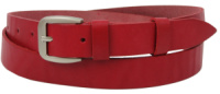 Женский ремень кожаный Skipper, Украина, красный 2,5 см 1353-25