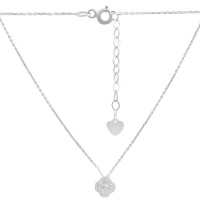 Серебряное колье CatalogSilver с фианитами, вес изделия 3,31 гр (2159957) 420460 размер