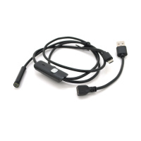 2  in 1  MicroUSB/PC HD эндоскоп, мини камера 7.0 mm, мягкий провод, 1м