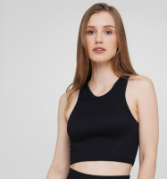 Топ-майка в рубчик HALTER TOP RIB 18862 S-M черный