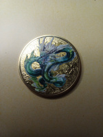 Магическая монета «Зелёный Дракон Удачи»