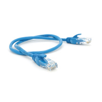 Патч-корд литой RITAR, CCA, UTP, RJ45, Cat.5e, 0,3m, синий Q1000