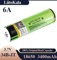 Аккумулятор 18650, LiitoKala NCR 34B-JT, 3400mAh Батарейка аккумуляторная Пальчиковый аккумулятор