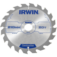 Диск по дереву для ручних циркулярних пилок Ø210x30 мм 20T, Irwin 1897203
