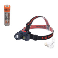 Комплект налобный фонарь КХ-1805 и аккумулятор GreeLite Li-ion 18650 3.7V (5800 mAh), аккумуляторный фонарь