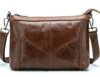 Сумка женская кожаная на одно отделение Vintage 20052 Коричневая