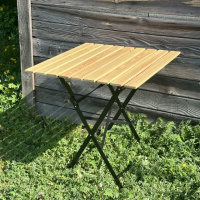 Стол садовый металлодеревянный складной