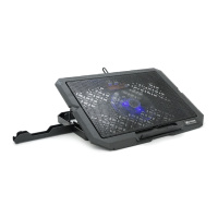 Подставка под ноутбук XSTRIKE XS-66, 9-17«, 1*140mm 1200±10% RPM, корпус пластик+алюминий, 2xUSB 2.0, 356x259x28mm, RGB, Box Q20