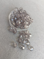 Акриловые гранёные бусины/ 10 мм / 10 грам / 20 шт/ серый