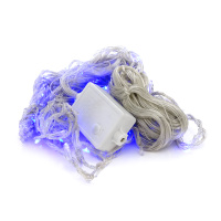 Гирлянды 330LED Водопад (Blue), 8 режимов, 3*2метра, прозрачная изоляция, BOX